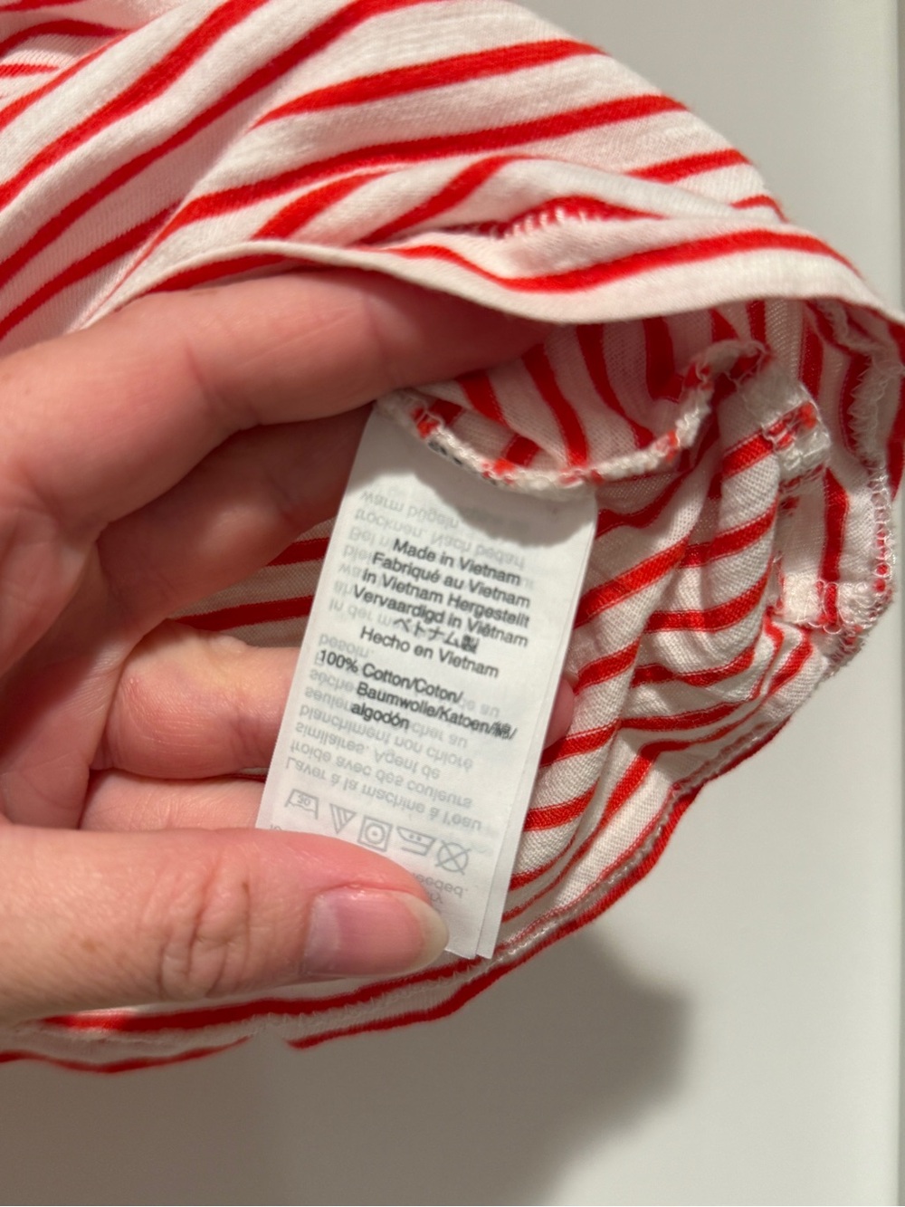 Madewell Red and White Short Sleeve Cotton Crew Neck Brandy Pocket Tee Top - Picture 6 of 7
